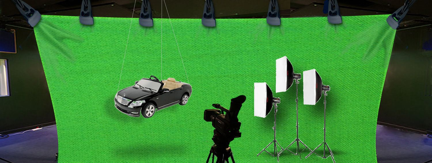 Grüne Bildschirme mit Midi-Clips aufhängen